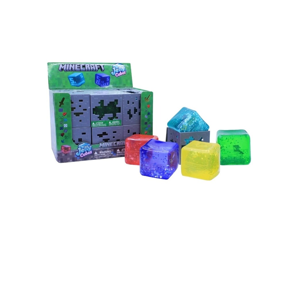 Minecraft Jelly Cube, Novelty Fidget Toy, Collectable(1 Piece, Color May Vary)